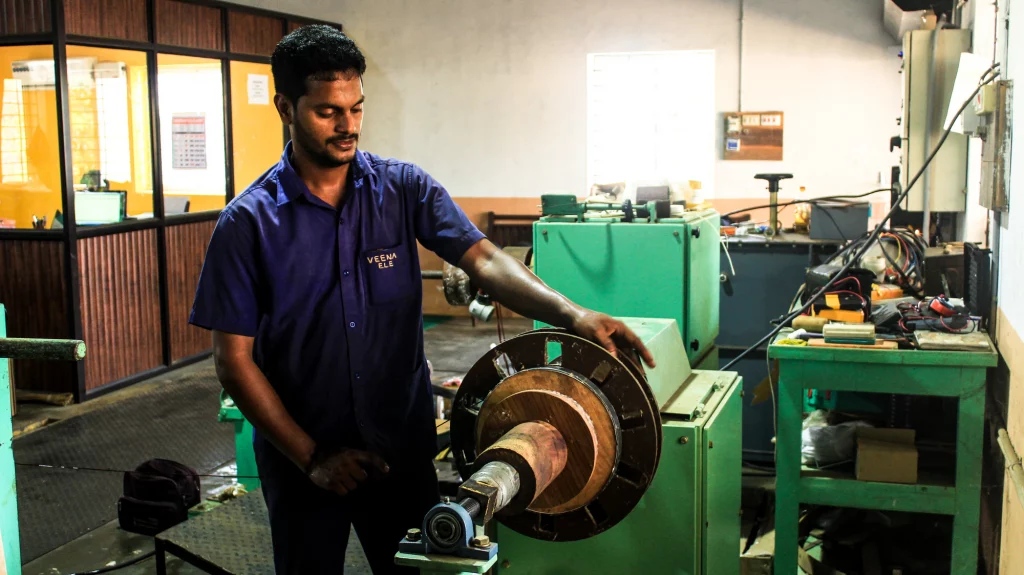 Employee at Winding Work