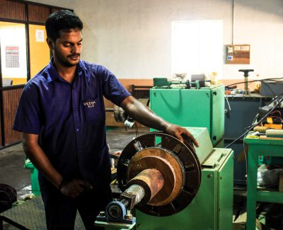 Employee at Winding Work